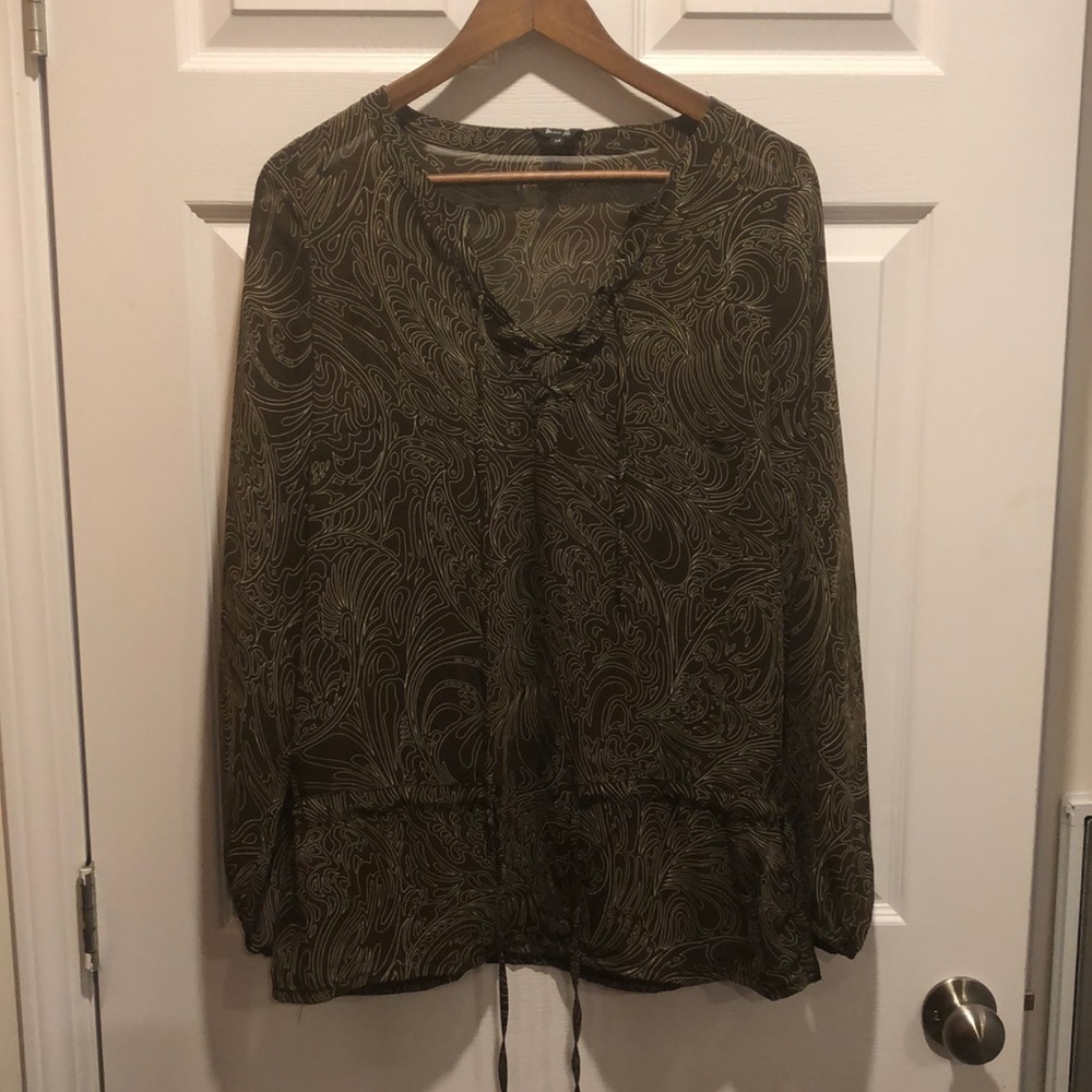 Brown long sleeve blouse, size EU 38/US8, German Brand: missH